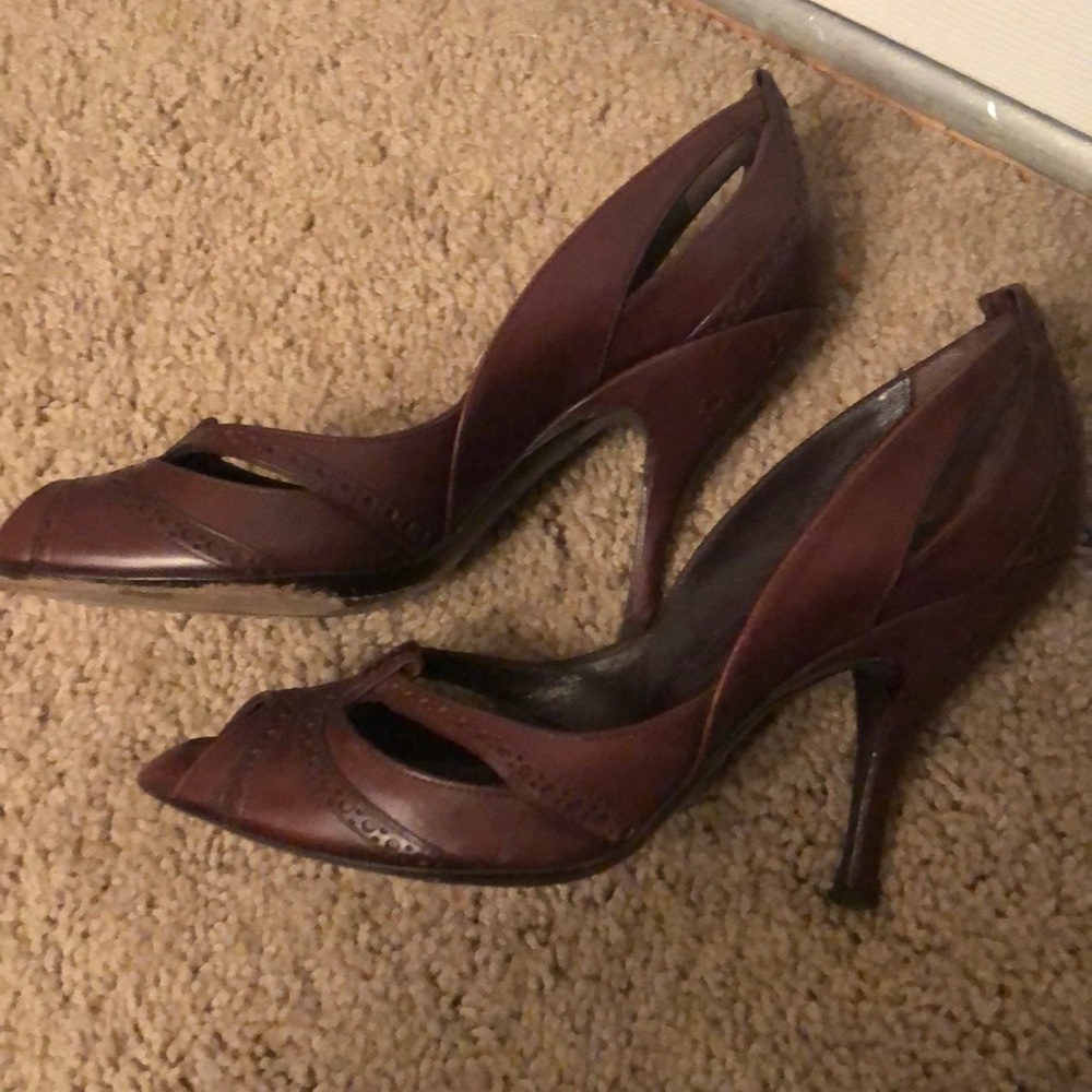 Authentic Celine Brown Leather Heels - Picture 2 of 4